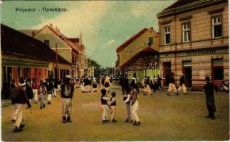 Prijedor, street view, shops, Turkish folklore. Gustav Seidemann (EK)