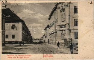 1912 Pétervárad, Peterwardein, Petrovaradin (Újvidék, Novi Sad); Jelacic ulica / Jelacic-Gasse / Jellasics utca / street view (fl)