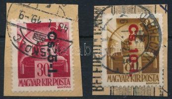 1946 Visszavont csomagbélyeg pár kivágásokon (16.000)