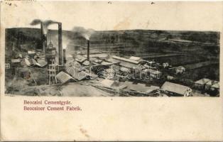 1911 Belcsény, Beocsin, Beocin; Cementgyár, víztorony / Cement Fabrik / cement factory, water tower (fl)