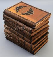 Tolnai Világtörténelme 1-8. köt. Bp., én., Tolnai. Kiadói aranyozott egészvászon-kötések, kopott borítókkal, az I. kötetben hiányzó címlappal és kijáró lapokkal.