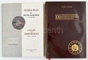 Nudelman László: 9. Münz-Auktion - Magyar és Erdélyi Pénzek - Emlékérmek. Hotel Corvinus Kempinski Budapest, 2011. Használt, jó állapotú kötet + Mátray Kálmán: 100 történelmi értékpapír. Budapest, Kiadó Kft. - "Blanket" GmbH Specimen Ltd., 1990. Műbőr kötésben, képekkel illusztrálva. Újszerű állapotban