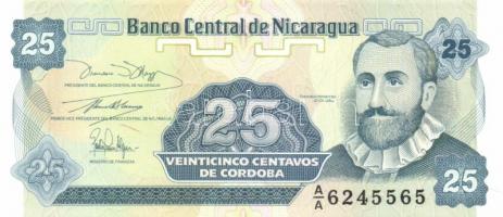 Nicaragua 1991. 1c (3x) + 25c (3x) T:I