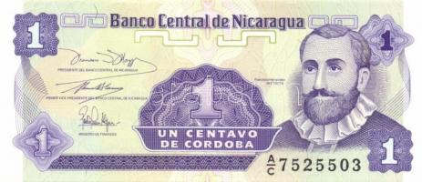 Nicaragua 1991. 1c (3x) + 25c (3x) T:I