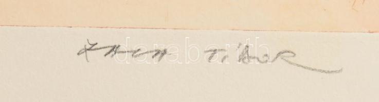 Zala Tibor (1920-2004): Budapest. Rézkarc, Jelzett, próbanyomat. 38,5x29 cm