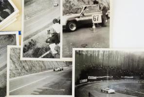 cca 1970-1980 Magyarországon rendezett autóverseny (rali) felvételei, 26 db fotó, 9x12,5 cm méretben...
