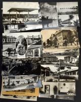 290 db MODERN magyarországi fekete-fehér város képeslap, kisebb települések is (1950-1970) / 290 modern Hungarian retro black and white town postcards