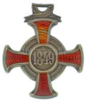 1869-1916. "Koronás Ezüst Érdemkereszt" Ag kitüntetés mellszalag és koronás függesztőkarik...