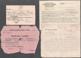 1916-1949 8 db vegyes igazoló okmány