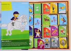 Simpsons Sportőrület hűtőmágnes gyűjtőalbum 32 db mágnessel, komplett