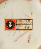 Kiss Roóz Ilona (1920-2010): Nő virággal. Jelzett, zsűri címkével, hibátlan, m: 25,5 cm