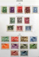 1871-1969 Hiányos magyar használt gyűjtemény német nyelvű lapokra filázva, iratlefűzőben, sok jó köz...