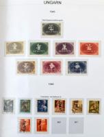 1871-1969 Hiányos magyar használt gyűjtemény német nyelvű lapokra filázva, iratlefűzőben, sok jó köz...