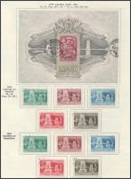 1949 Lánchíd (III.) fogazott és vágott sor + blokk albumlapon (113.000)