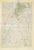 1918-1928 Nagyvárad (Groszwardein) és Debrecen környéke, 2 db katonai térkép, 1 : 200.000, kissé viseltes állapotban, kisebb lapszéli sérülésekkel, ragasztott, 64,5x46 cm és 62x44 cm