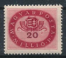 1946 Milliós 20 millió P piros folt lemezhibával