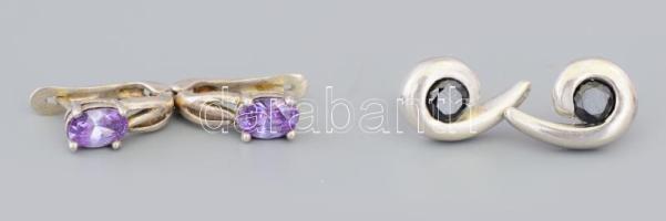 Ezüst(Ag) fülbevalók, 4 pár, jelzettek, bruttó: 13,9 g