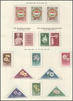 1958-1959 Pecsételt sorok (MBK 1586-1687) albumlapokon (min. 29.650)