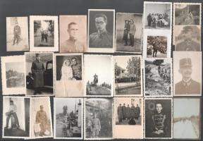 53 darab vegyes katonai fotó, 6,5x9,5-5,5x5,5 cm