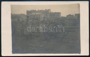 I. világháborús tüzérségi életkép, fotólap