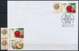 2011 Karácsony bélyegelőfizetőknek megszemélyesített pár + boríték alkalmi bélyegzéssel