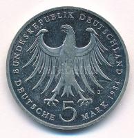 Német Szövetségi Köztársaság 1984J 5M Cu-Ni "Felix Bartholdy születésének 175. évfordulója" T:AU  Federal Republic of Germany 1984J 5 Mark Cu-Ni "175th Anniversary - Birth of Felix Bartholdy" C:AU Krause KM#161
