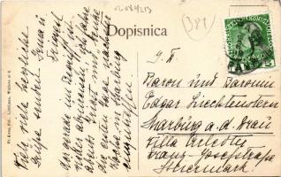 1909 Vipava, Wippach; general view, castle ruins. Fr. Kunc Fot. (EK)