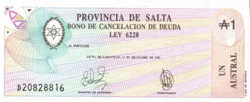 Argentína 6 klf db modern bankjegy T:I