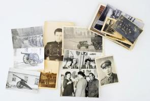 20 darab 20. századi katonai fotó, fotólap és nyomtatvány