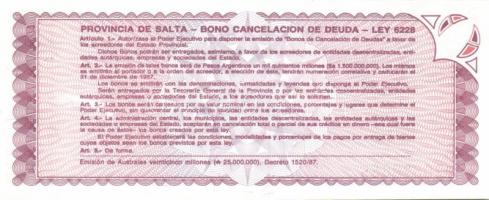 Argentína 6 klf db modern bankjegy T:I