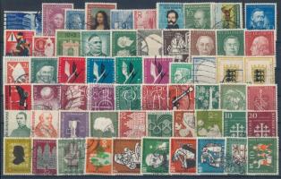 NSZK összeállítás az 1949-1959 közötti időszakból jobb darabokkal és sorokkal, szép állapotban 2 db nagyobb stecklapon (Mi EUR 550.-)