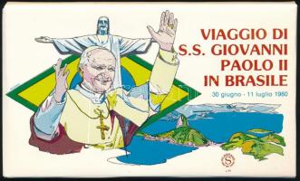 1980 II. János Pál pápa braziliai utazása 3 vatikáni és 13 brazil alkalmi boríték tokban