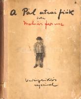 Molnár Ferenc:  A Pál-utcai fiúk. Regény kis diákok számára. Vadász Miklós rajzaival. Budapest, [1932 előtt]. Franklin-Társulat Magyar Irodalmi Intézet és Könyvnyomda. 1 t. (címképen a szerző portréja) + 206 p. + 18 t. Molnár Ferenc nevezetes ifjúsági regénye először folyóirat-folytatásokban jelent meg (1906), majd a következő évben (1907) könyvalakban is megjelent. A regény szövegét 1912-től Vadász Miklós rajzai kísérik, példányunk a regény 1932 körüli kiadásából való. Az első előzék és a címkép a gerincnél megerősítve, a belív első oldalán régi tulajdonosi bejegyzés. Vadász Miklós grafikájával illusztrált, gerincén javított, enyhén foltos, kissé kopott kiadói kartonkötésben.