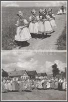 Palócok (Kazár és Őrhalom), 2 db folklór fotó, Czvek Gyula felvételei, pecséttel jelzettek, 17×22 cm
