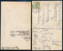 1911-1915 Nagyvárad, 2 db megírt katonai fotólap/képeslap