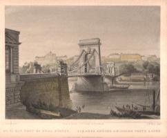 [Látkép] Az új híd Pest és Buda között. Die neue Brücke zwischen Pesth & Ofen. Ludwig Rohbock (1...