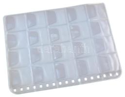 20db kisalakú érmeberakó lap, laponként húsz, összesen 400 férőhellyel, új állapotban