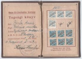 1948 Ipartestületek Országos Központja igazolványok, 2 db (az egyik fénykép nélkül) + Magyar Nők Dem...