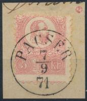 1871 Kőnyomat 5kr "PACSÉR" luxus, ex Ryan