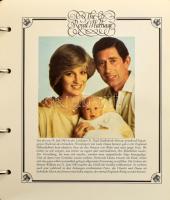 "Hochzeit Prince Charles und Lady Diana" bordó színű bliszter / bankjegy tartó album, 7db ...