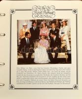 "Hochzeit Prince Charles und Lady Diana" bordó színű bliszter / bankjegy tartó album, 6db ...