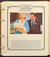 "Hochzeit Prince Charles und Lady Diana" bordó színű bliszter / bankjegy tartó album, 6db ...