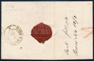 1856 3kr MP III távolsági levélen "BROOS" - Hermannstadt 1856 3kr MP III on domestic cover...