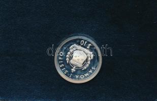 Nyugat-Szamoa 1981. 10T Ag "Királyi esküvő" kapszulában, műanyag tokban, német nyelvű isme...