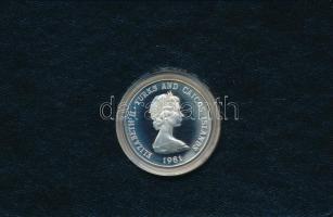 Turks- és Caicos-szigetek 1981. 10C Ag "Királyi esküvő" kapszulában, műanyag tokban, német...