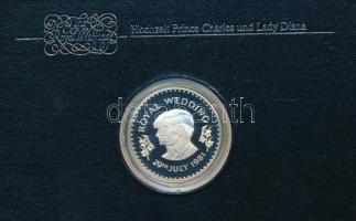 Lesotho 1981. 30M Ag "Királyi esküvő" kapszulában, műanyag tokban, német nyelvű ismertetővel T:PP Lesotho 1981. 30 Maloti Ag "Royal Wedding" in capsule, in plastic and foil case, with German description C:PP Krause KM#30