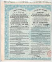 Törökország 1933. "7 1/2%-os Török Államadóssági kötvény, 1933, 2. és 3. sorozat" kötvény ...