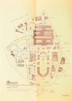 1937 Diana szájápoló ikrek reklám, hátoldalán BNV térképpel, hajtott, 29x22 cm