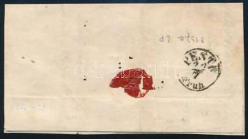 1861 10kr lerövidített távolsági levélen "SZEKSZÁRD" - Pest 1861 10kr on shortened domesti...
