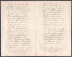 cca 1850 Deák Ferencz csutorája c. kéziratos verses költemény 10 beírt oldalon. Junius Brutus aláírá...